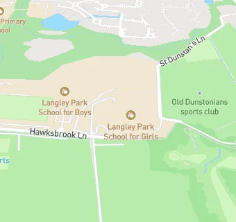 map for Langley Park School for Girls