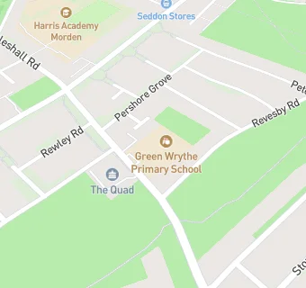 map for Green Wrythe Primary School