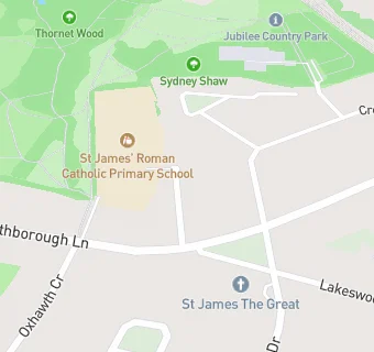 map for St James RC Primary School