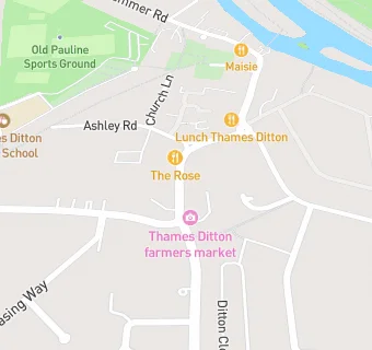 map for Thames Ditton Bakery