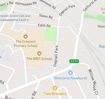 map for Selhurst Nursery School and Children's Centre