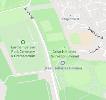 map for Great Hollands Bowls Club