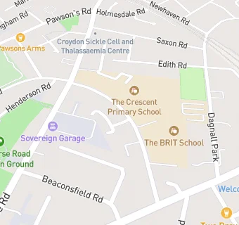 map for The Collegiate Trust At BRIT School