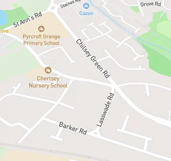 map for Chertsey Nursery School