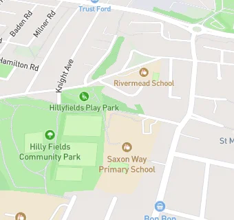 map for Hillyfields Junior School