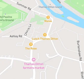 map for Thames Ditton Food and Wine