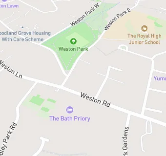 map for The Bath Priory