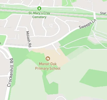 map for Manor Oak Primary School