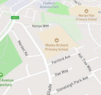 map for Monks Orchard School