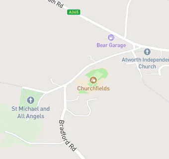 map for Churchfields, the Village School