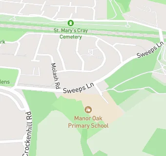 map for Manor Oak Primary School