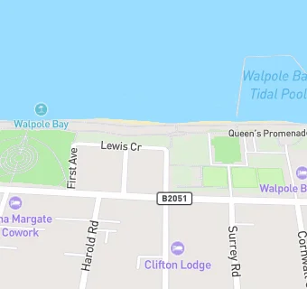 map for Cliftonville Outdoor Bowls Club