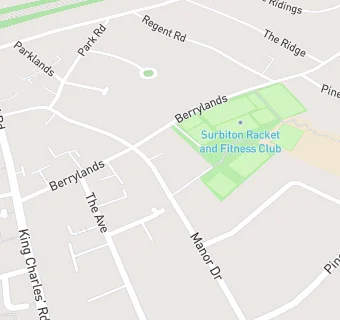 map for Surbiton Methodist Tennis Club