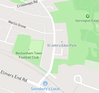 map for Beckenham Town Football Club