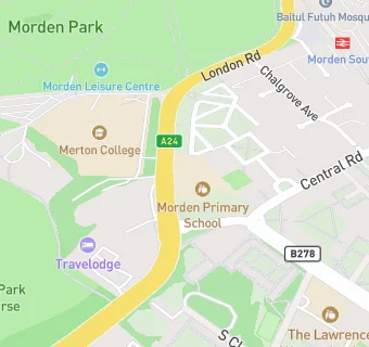 map for Morden Primary School