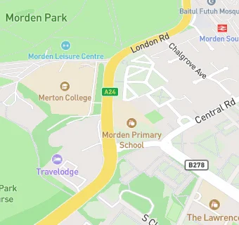 map for Cater Link at Morden Primary School