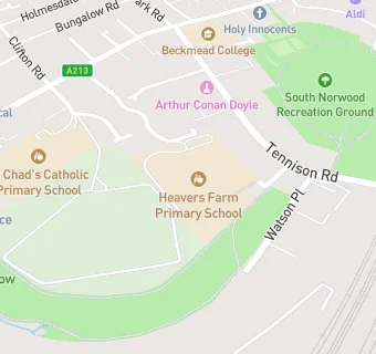 map for Heavers Farm Primary School