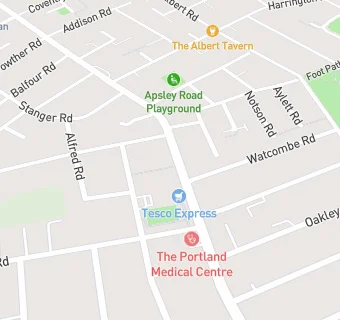 map for The Portland Arms