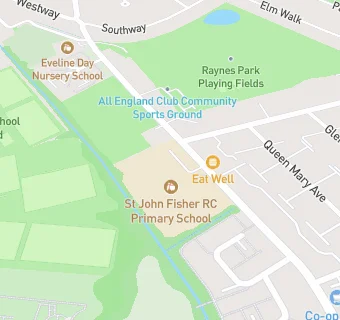 map for Cater Link at St John Fisher Primary School