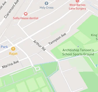 map for Old Tenisonians Sports Club