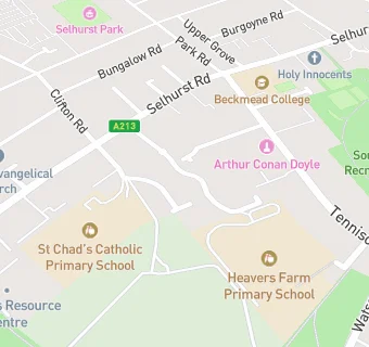 map for Heavers Farm Primary School