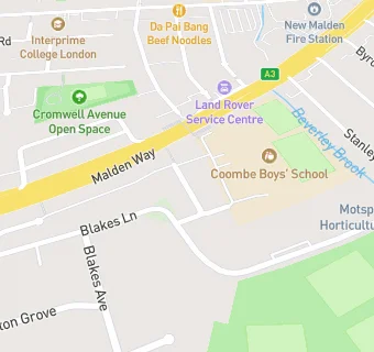 map for Coombe Boys School