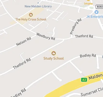 map for The Study School