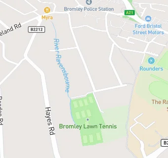 map for Bromley Lawn Tennis And Squash Club