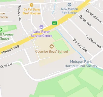 map for Coombe Boys' School