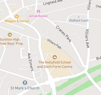 map for The Hollyfield School and Sixth Form Centre