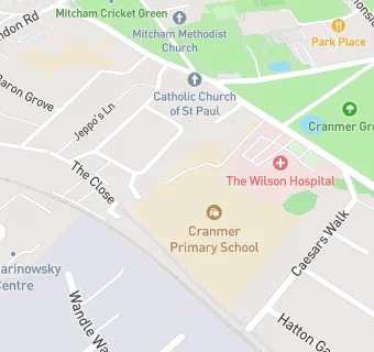 map for Cranmer Primary School (Breakfast/After School Club)