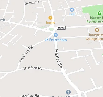 map for Roselawn Surgery