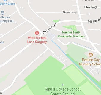 map for Kings College School Sports Ground