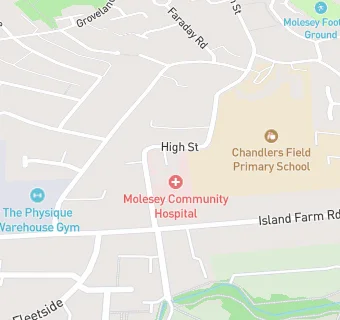 map for Molesey Hospital