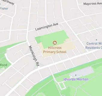 map for cater Link at Hillcross Primary School