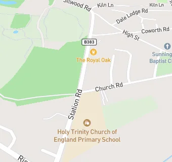 map for Holy Trinity CofE Primary School, Sunningdale