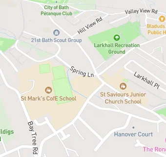 map for St Saviours Infant Church School