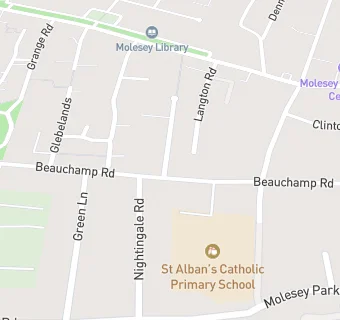 map for St Alban's Catholic Primary School