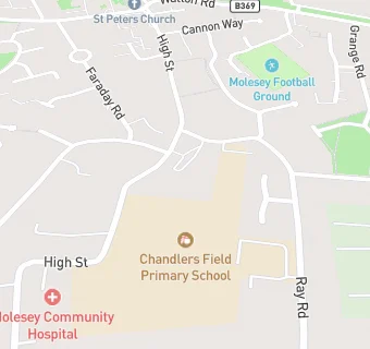 map for Chandlers Field Primary School