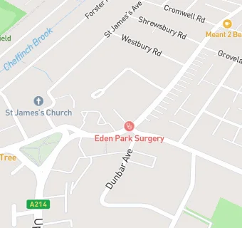 map for Eden Park Surgery