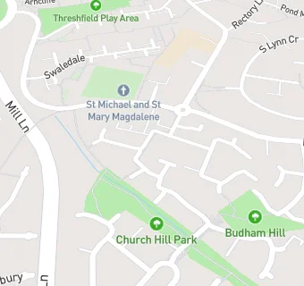 map for Church Hill House Hospital School