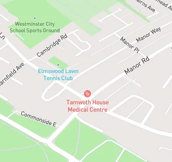 map for Tamworth House Medical Centre.