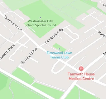 map for Elmwood Lawn Tennis Club