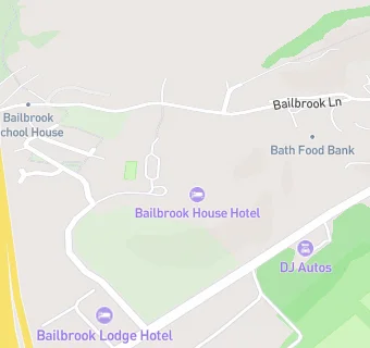 map for Bailbrook House Hotel