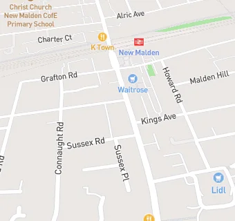 map for K J Restaurant