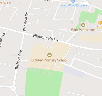 map for Bickley Primary School