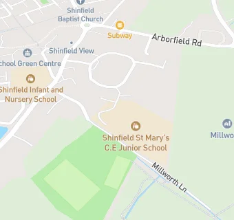 map for Shinfield St Mary's CofE Junior School