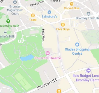 map for Churchill Theatre