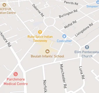 map for Beulah Infants' School