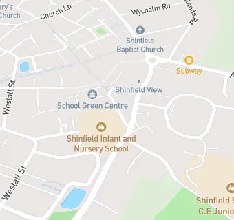 map for Shinfield Infant and Nursery School